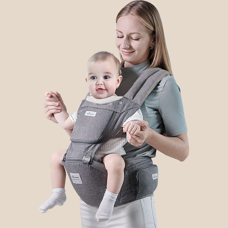 Multifunctional Lightweight Four Seasons Breathable Baby Carrier Strap Gray