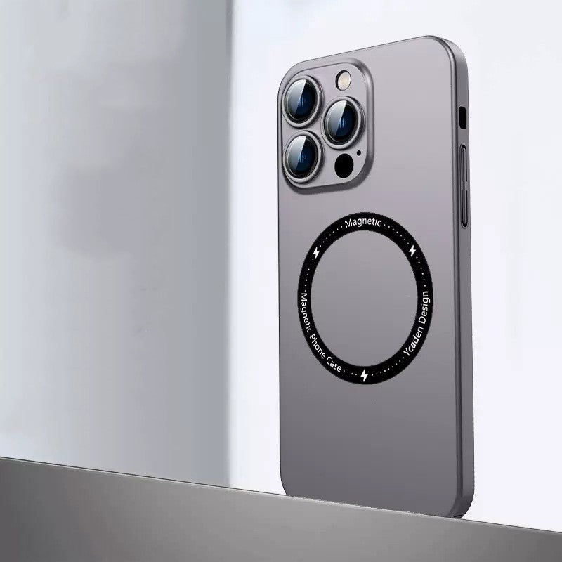PC Skin Sense Magnetic Suction Phone Case Grey