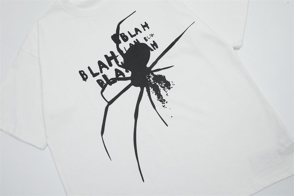 Niche Personality Spider Print T-shirt Men