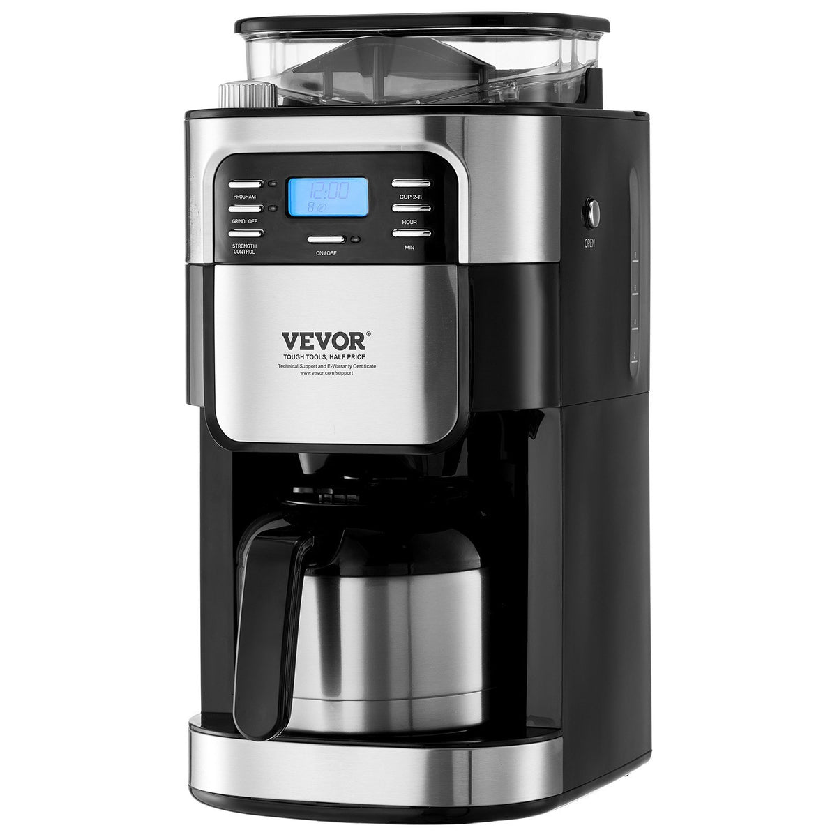 VEVOR 8-Cup Coffee Maker Drip Coffee Machine With 24-Hour Timer For Auto Brew
