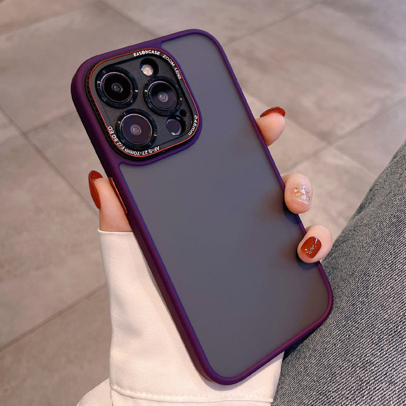 Frosted Skin Feeling Lycra Phone Case Dark Purple