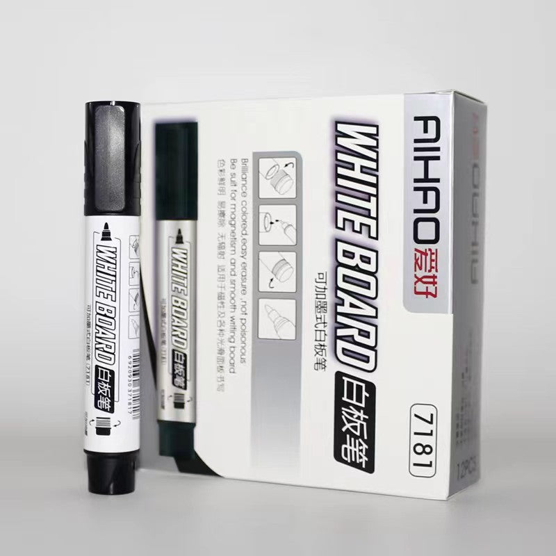 Ink-adding Whiteboard Marker Large Capacity Erasable Office Student Marker