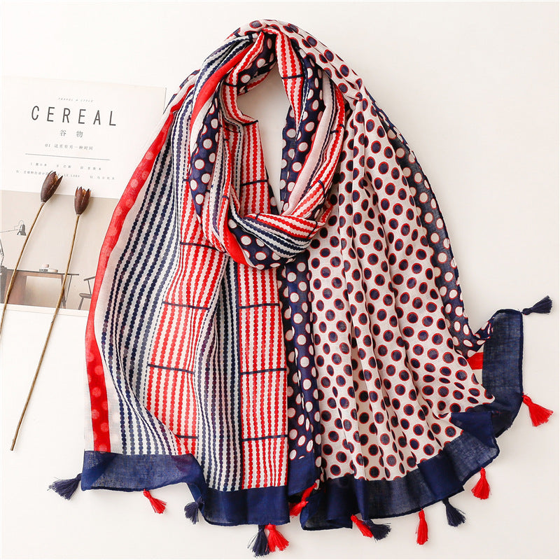 Creative Chinese Style Cotton And Linen Scarf SL2208018 180X88CM