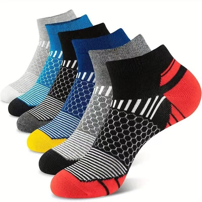 Running Basketball Outdoor Socks Men's Breathable Sweat Absorbing Socks Ankle Socks Color Mixing 10Pairs