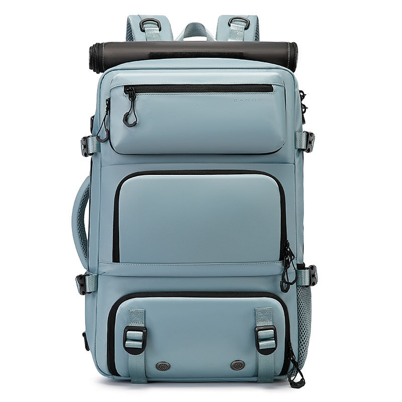Large Capacity Lightweight Multifunctional Travel Backpack Light Blue