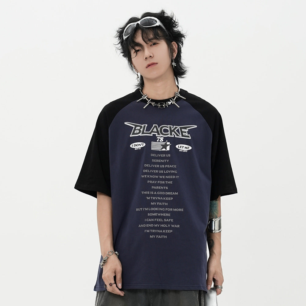 Letter Print Short-sleeve T-shirt Men