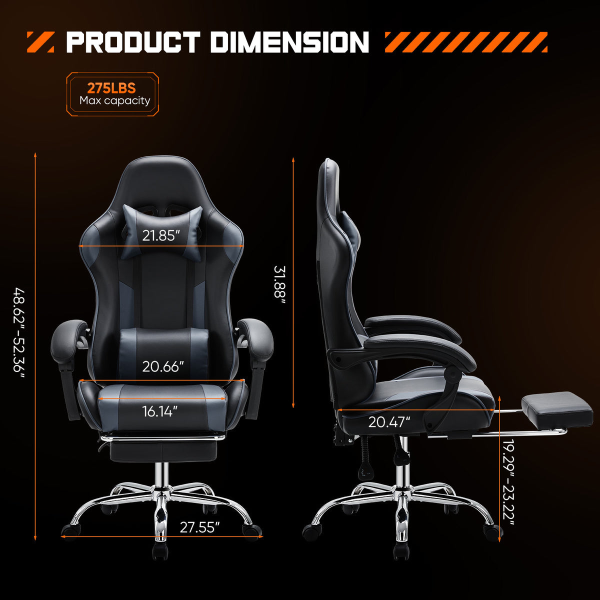 Video Game Tables And Chairs Black Grey
