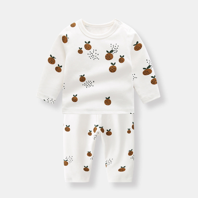 Organic Cotton Baby Clothes Set Newborn Orange print