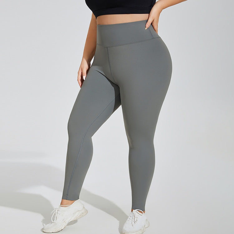 Plus Size Yoga Pants High Waist Hip Lift Seamless Cloud Sense Women's Fitness Exercise Waxon Green