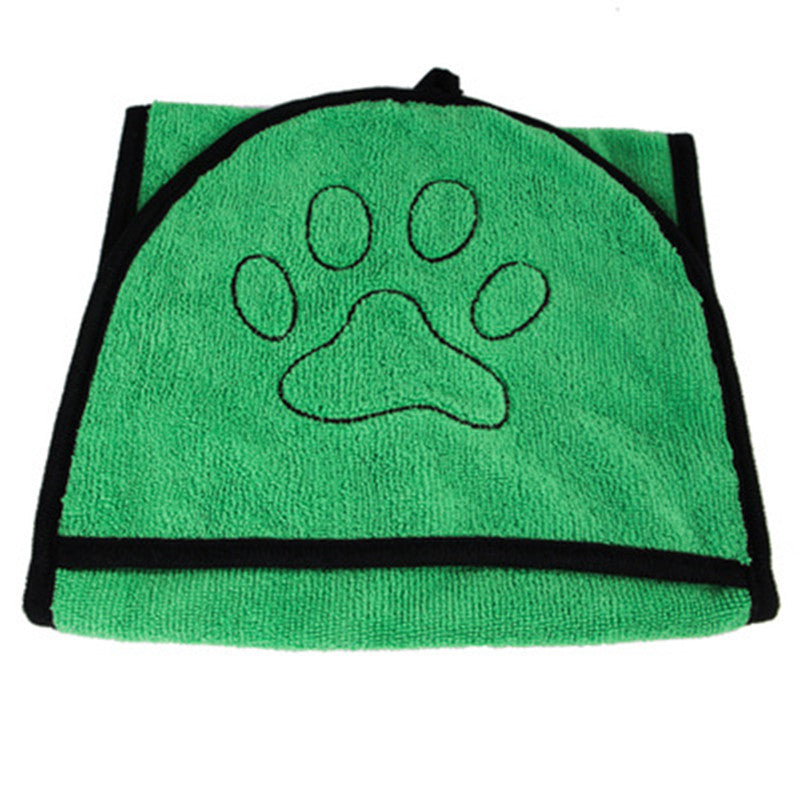 Pet Absorbent Dog Bath Towel Green