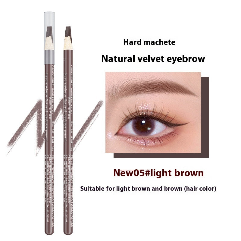 Hard Core Wild Eyebrow Pencil Waterproof And Sweatproof Distinct Look 3g 5 Light Brown