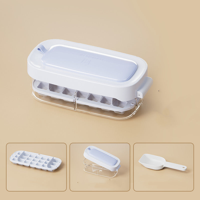 Ice Box Ice Cube Tray Grid High Capacity Food Grade Kitchen Gadgets Purple Suit