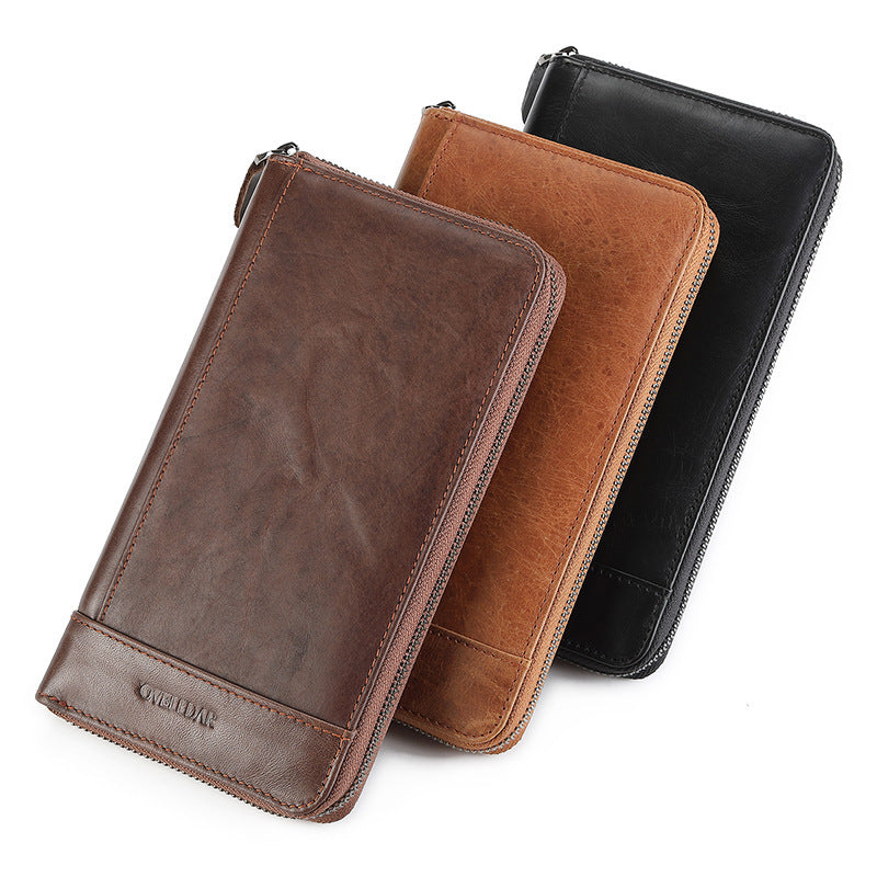 Top Layer Cowhide Men's Wallet Large Capacity Multifunctional