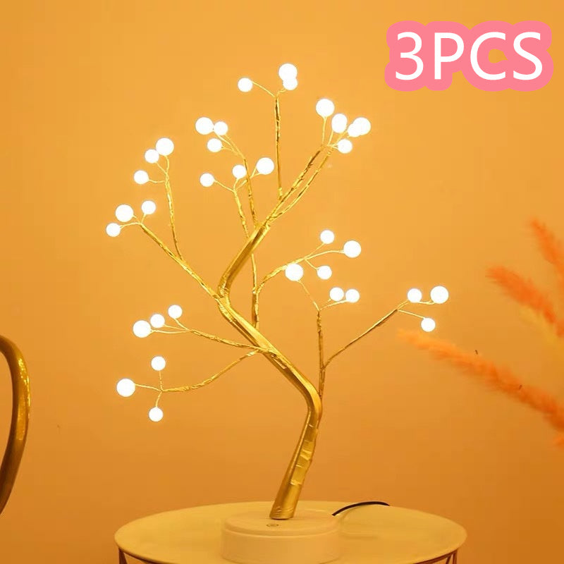 Led Copper Wire Light Bedroom Light Round lights 3PCS