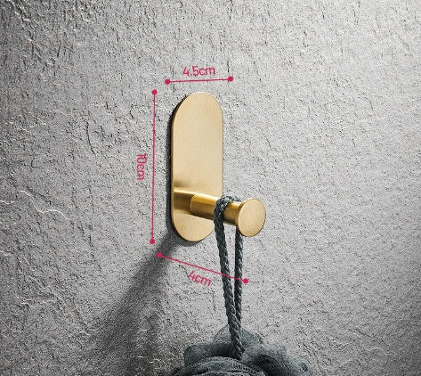 Single Bar Towel Rack Bathroom Hook Bathroom Pendant Gold single hook
