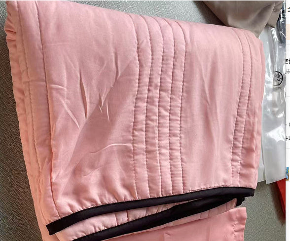 Cooling Blankets Pure Color Summer Quilt Plain Summer Cool Quilt Compressible Air-conditioning Quilt Quilt Blanket Light pink