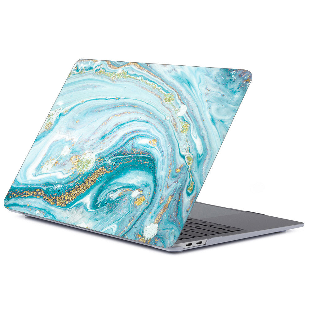 Notebook Marbled Frosted Protective Case Flow Green