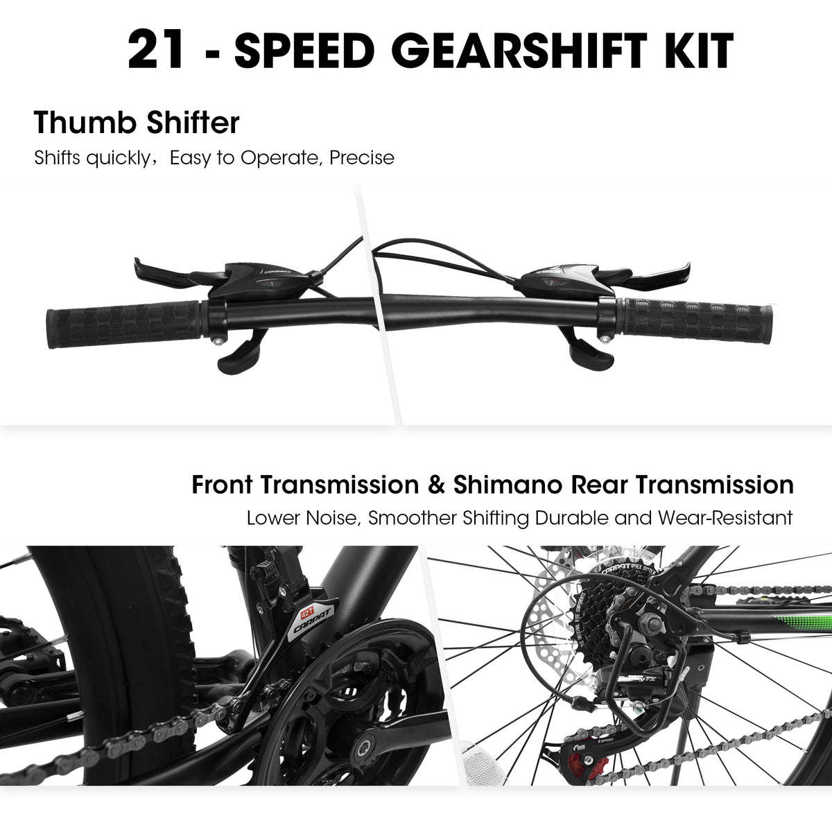 A27366 27 Inch Mountain Bike 21 Speed, Suspension Fork, Aluminum Frame Disc Brake, Mountain Biking For Both Men And Women.