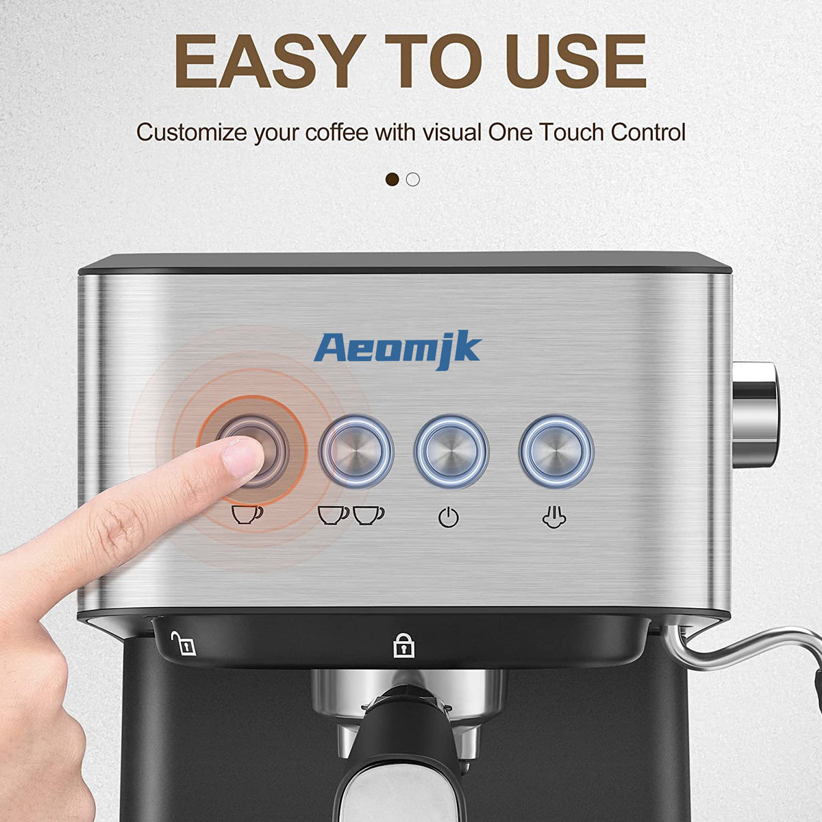 Italian Semi-automatic Concentrated High Pressure Extraction Frothed Milk Coffee Machine