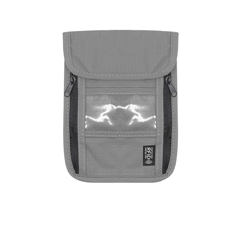 Multiple Card Slots With Anti-degaussing Radiation-proof Bank Anti-theft Card Storage Bag Pvc Gray