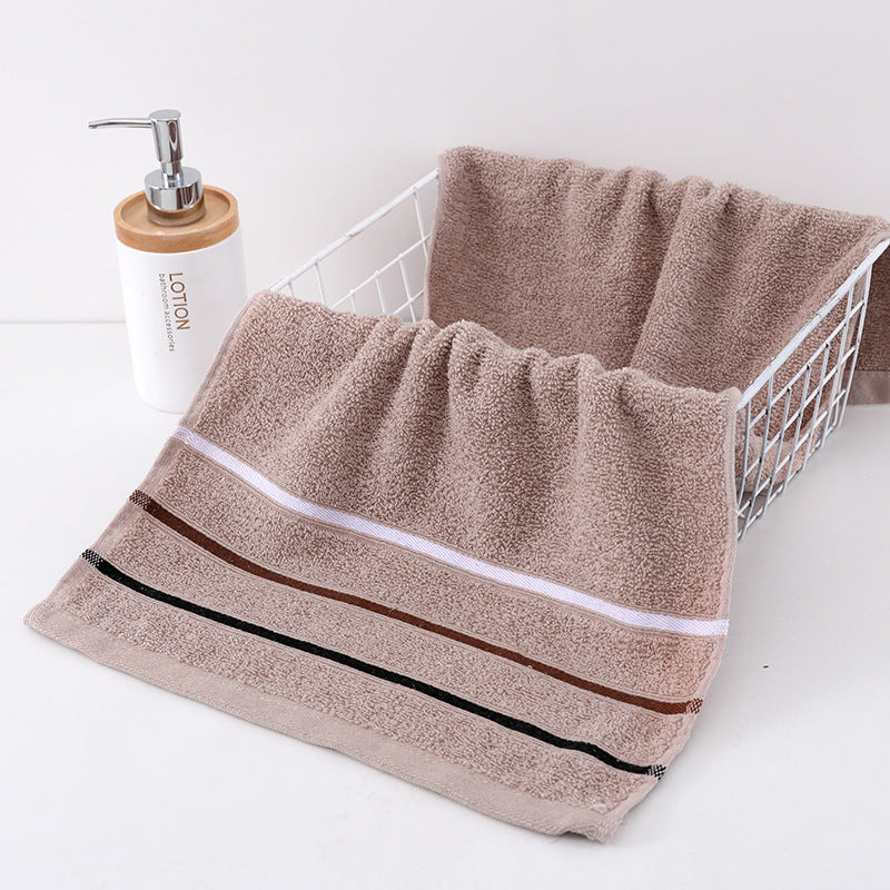 Dark Fashion Thickened Soft Absorbent Towel Camel 33x72cm