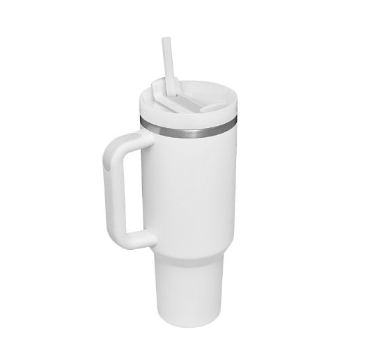 Personalized DIY Straw Coffee Insulation Cup With Handle Portable Car Stainless Steel Water Bottle Large Capacity Travel BPA Free Thermal Mug Thermal sublimation