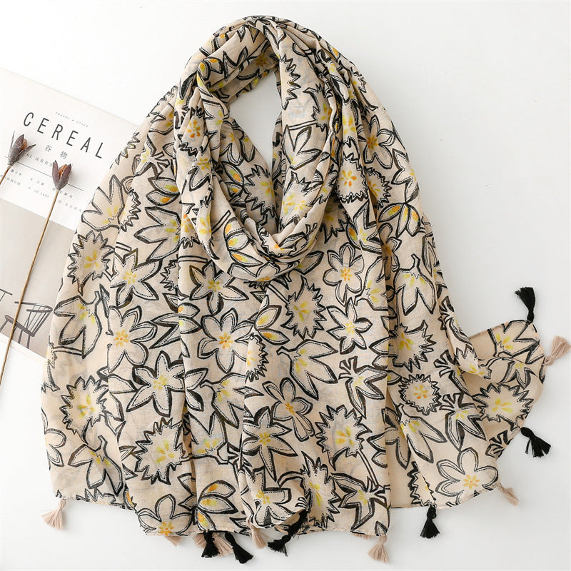 Creative Chinese Style Cotton And Linen Scarf SL2408029 180X88CM