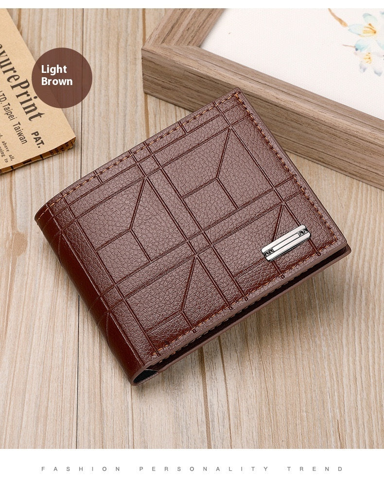 Men's Driver's License Integrated Card Multifunctional Wallet Light Brown 11.5x1.5x9.5