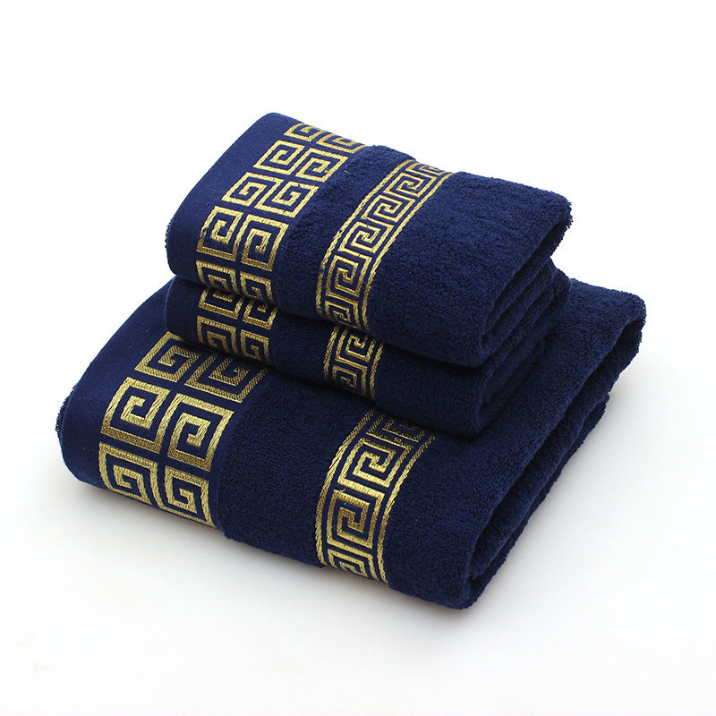 Towels Gift Box Three-piece Set Dark Blue Suit