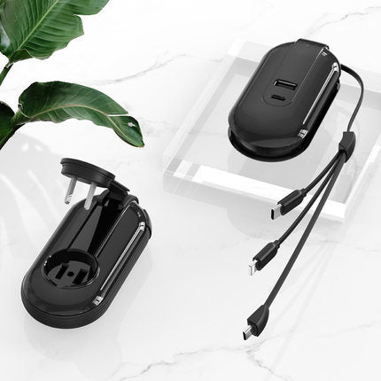 Mobile Phone Multifunctional One For Three Chargers Black 220V US