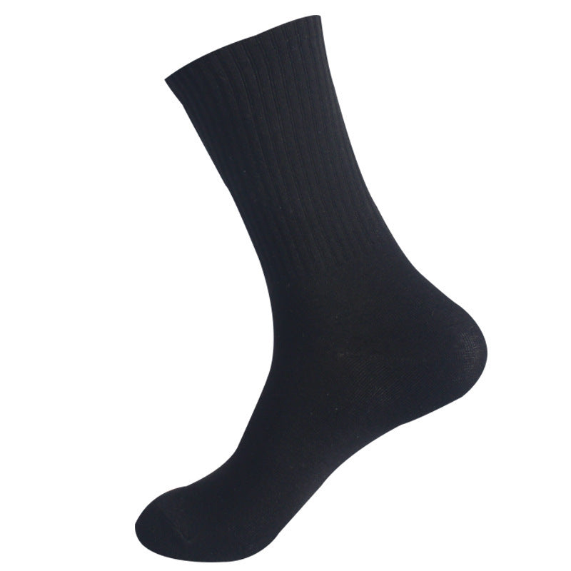 Calf Socks High Rubber Band Autumn And Winter Black