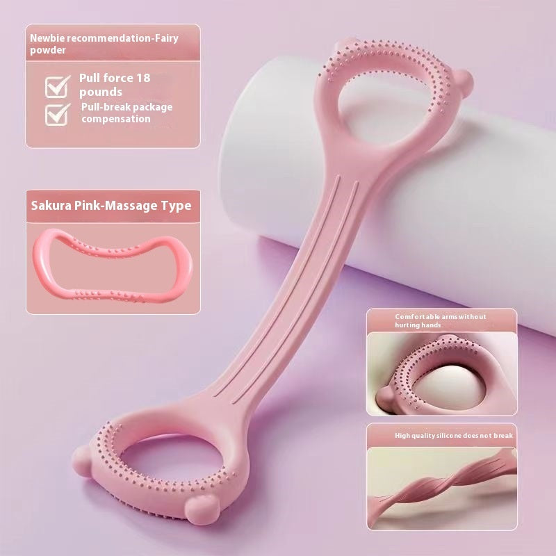 Yoga Elastic Band Eight-character Chest Expander Pink Random Color Yoga Ring