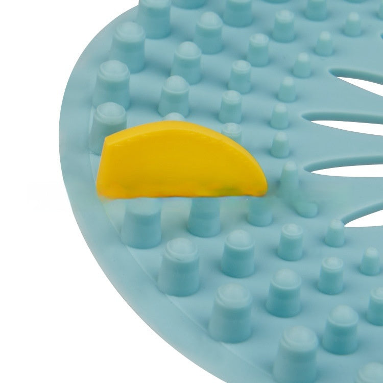 Bathroom Bathtub Kitchen Flexible Glue Silicone Floor Drain Mesh Faucet Hydrophilic Pad Filter Hair Extension Machine Blue 16x13x1cm