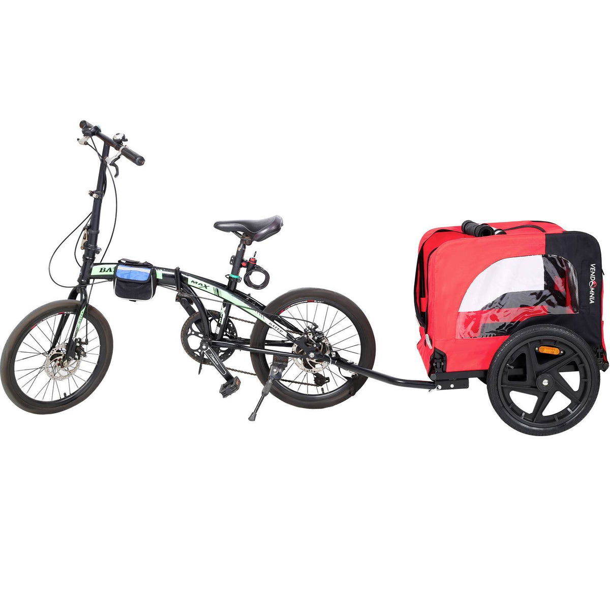Bicycle Trailer For Pets Outdoor Foldable Dog Trailer With Reflectors