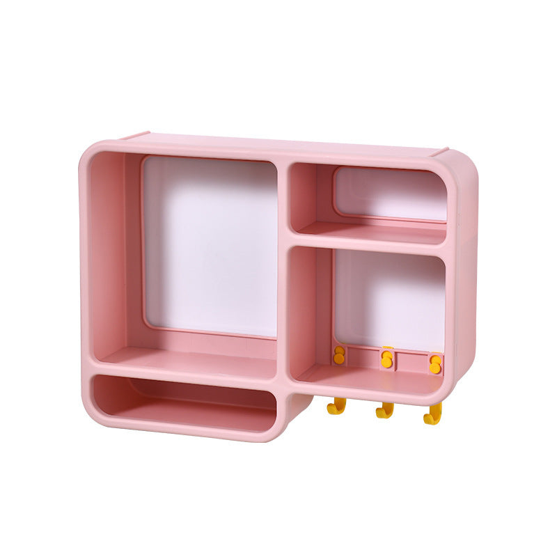 Cosmetics Dust-proof Wall Shelf Pink 36,2x27,2x9,3CM