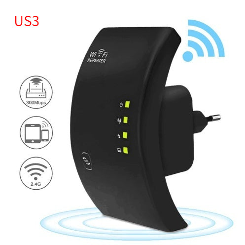 Wifi Repeater Black US Plug 3PC