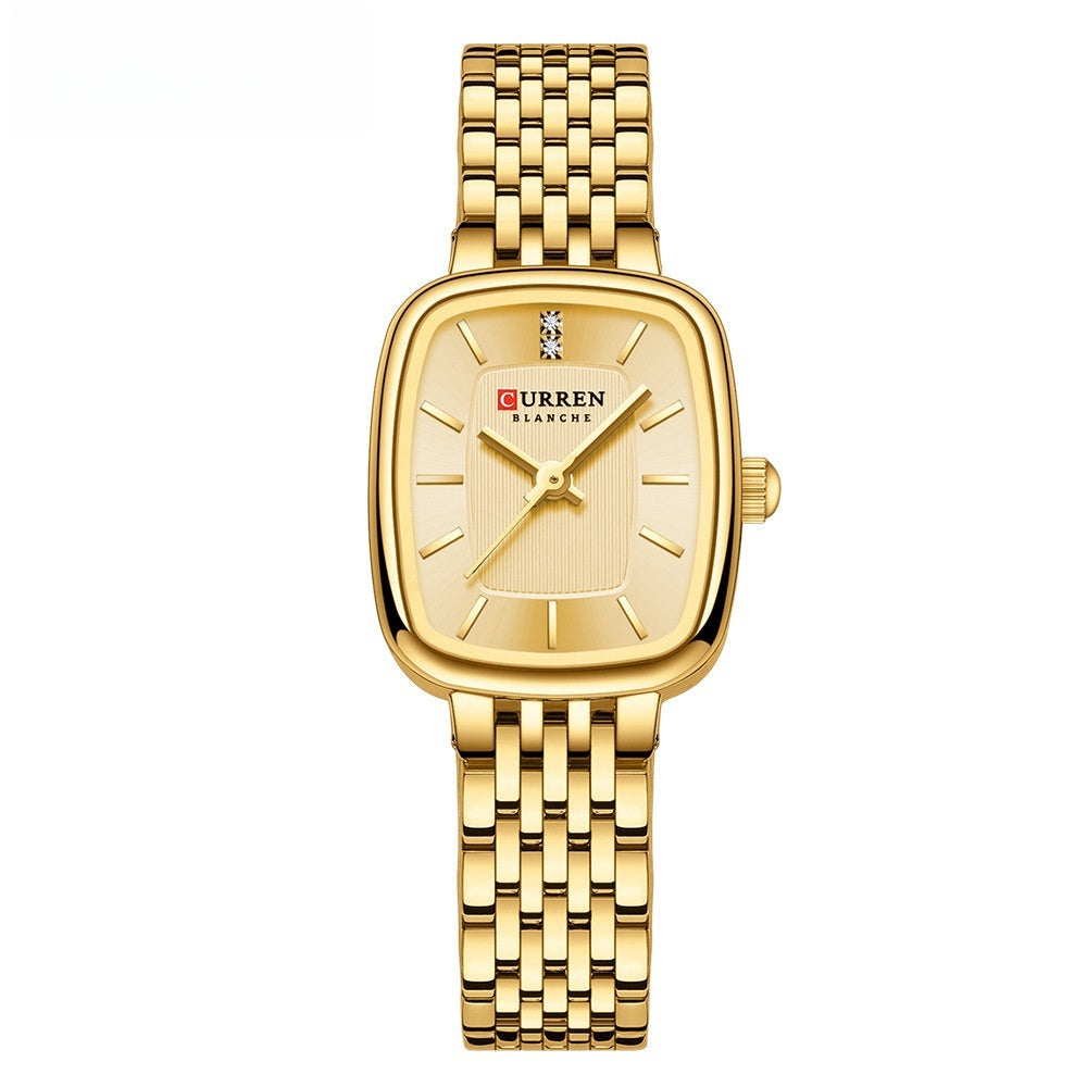 Women's Fashion Casual Steel Belt Watch Gold