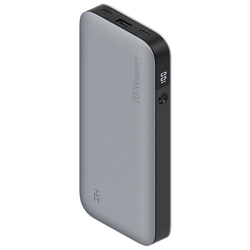 PD Quick Charge Mobile Power Supply Silver grey 25000mAh