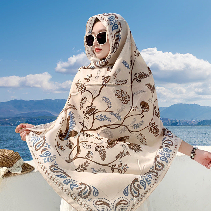 Women's Outer Scarf For Traveling In Western Sichuan Grassland