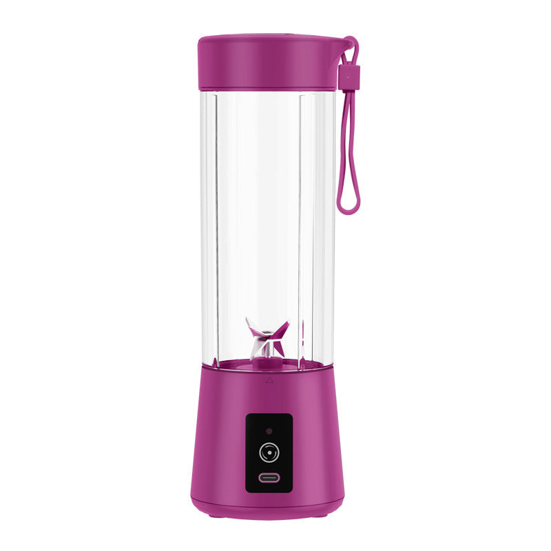 10 Colors Portable Small Electric Juicer Stainless Steel Blade Cup Juicer Fruit Automatic Smoothie Blender Kitchen Tool Purple