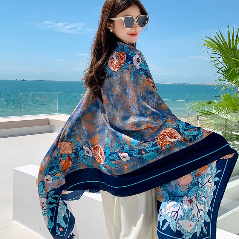 Sun-proof All-matching Shawl Beach Travel Dual-use Outdoor Beach Towel Picture 08 180X90cm