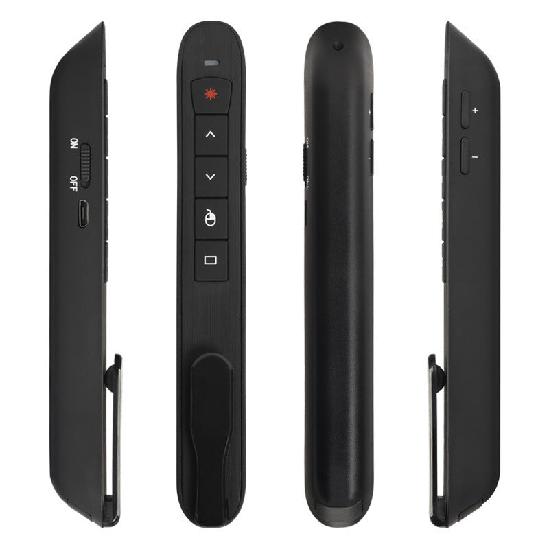 Flying Squirrel Page Turning Pen Laser Pointer Teaching Business Office Presentation Pen PPT Speech Mouse Page Turning Pen Black
