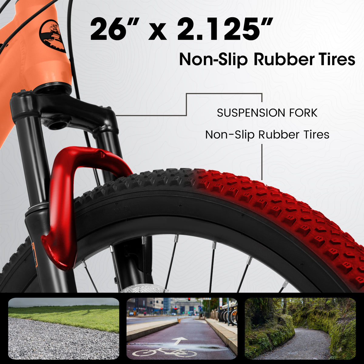 A26322 26-inch Mountain Bike Aluminum Frame Shock Absorbing Front Fork Bike 21-speed Disc Brake Mountain Bike