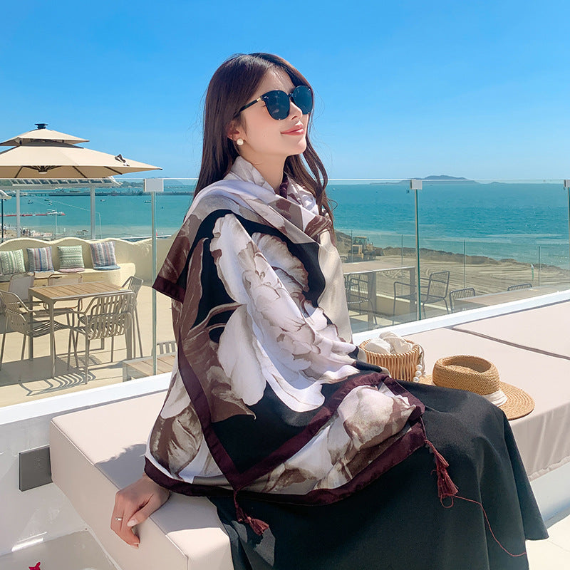 Sun-proof All-matching Shawl Beach Travel Dual-use Outdoor Beach Towel Picture 19 180X90cm