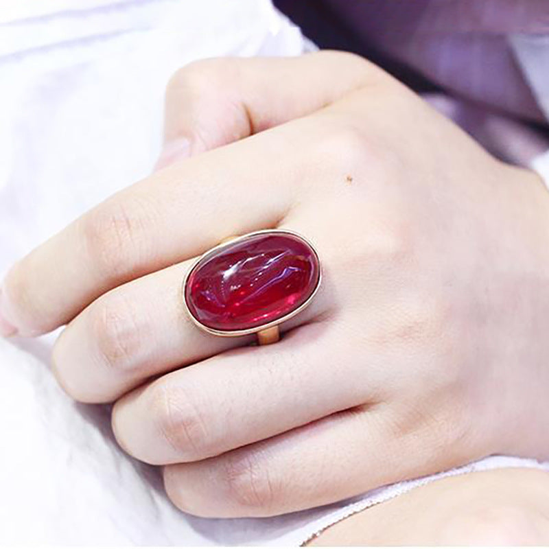 Russian Purple Gold Ruby Ring Fashion