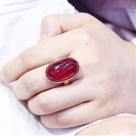 Russian Purple Gold Ruby Ring Fashion