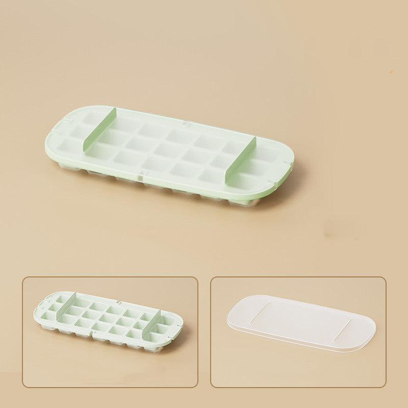Ice Box Ice Cube Tray Grid High Capacity Food Grade Kitchen Gadgets Green Single box