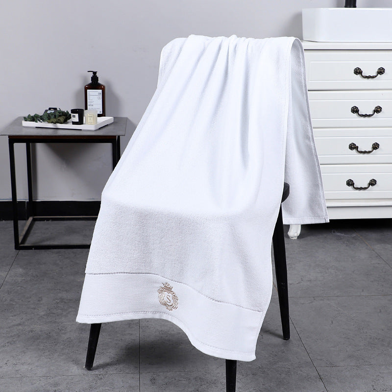 Thickened Lint Free Cotton Bib Towel White 70x140cm