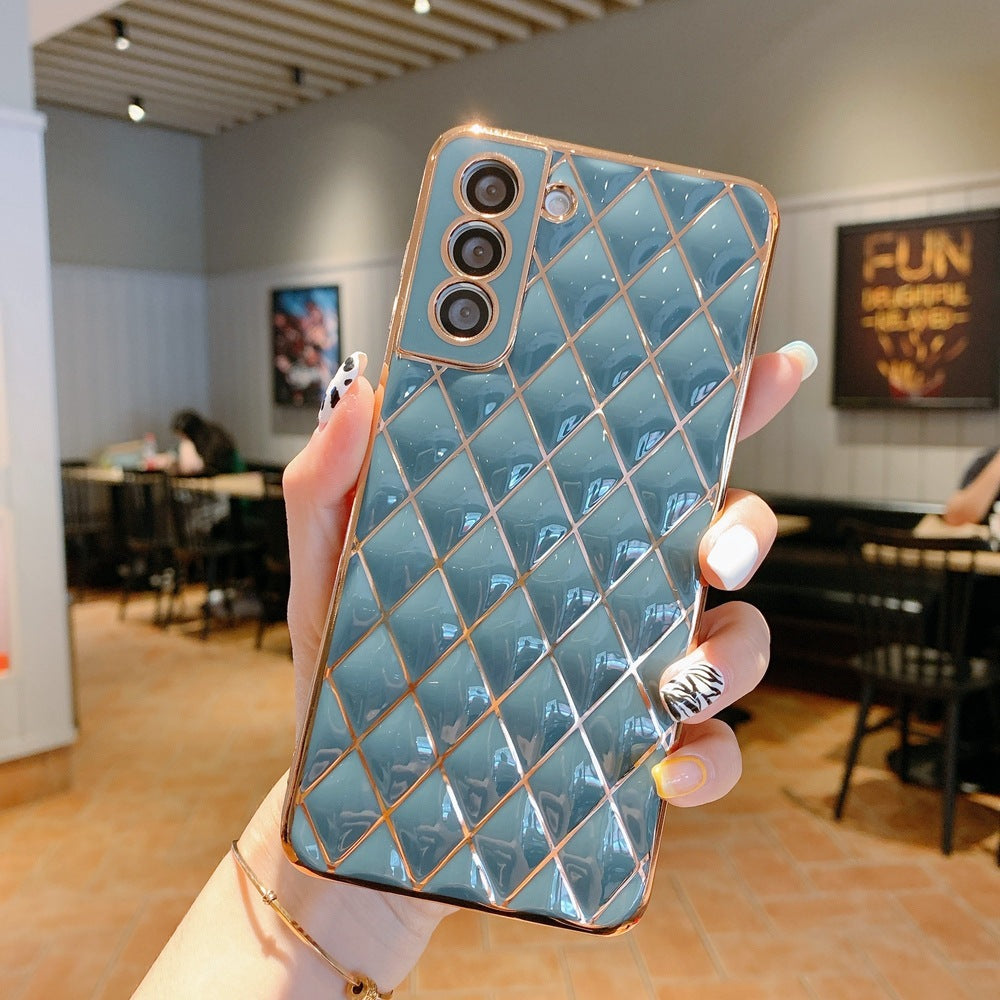 S22 Electroplated Diamond Phone Case Granny grey
