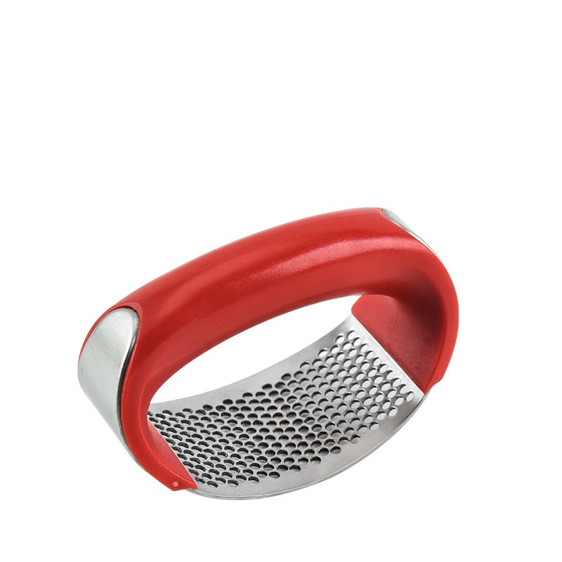 Stainless Steel Garlic Masher Garlic Press Household Manual Curve Fruit Vegetable Tools Kitchen Gadgets Red
